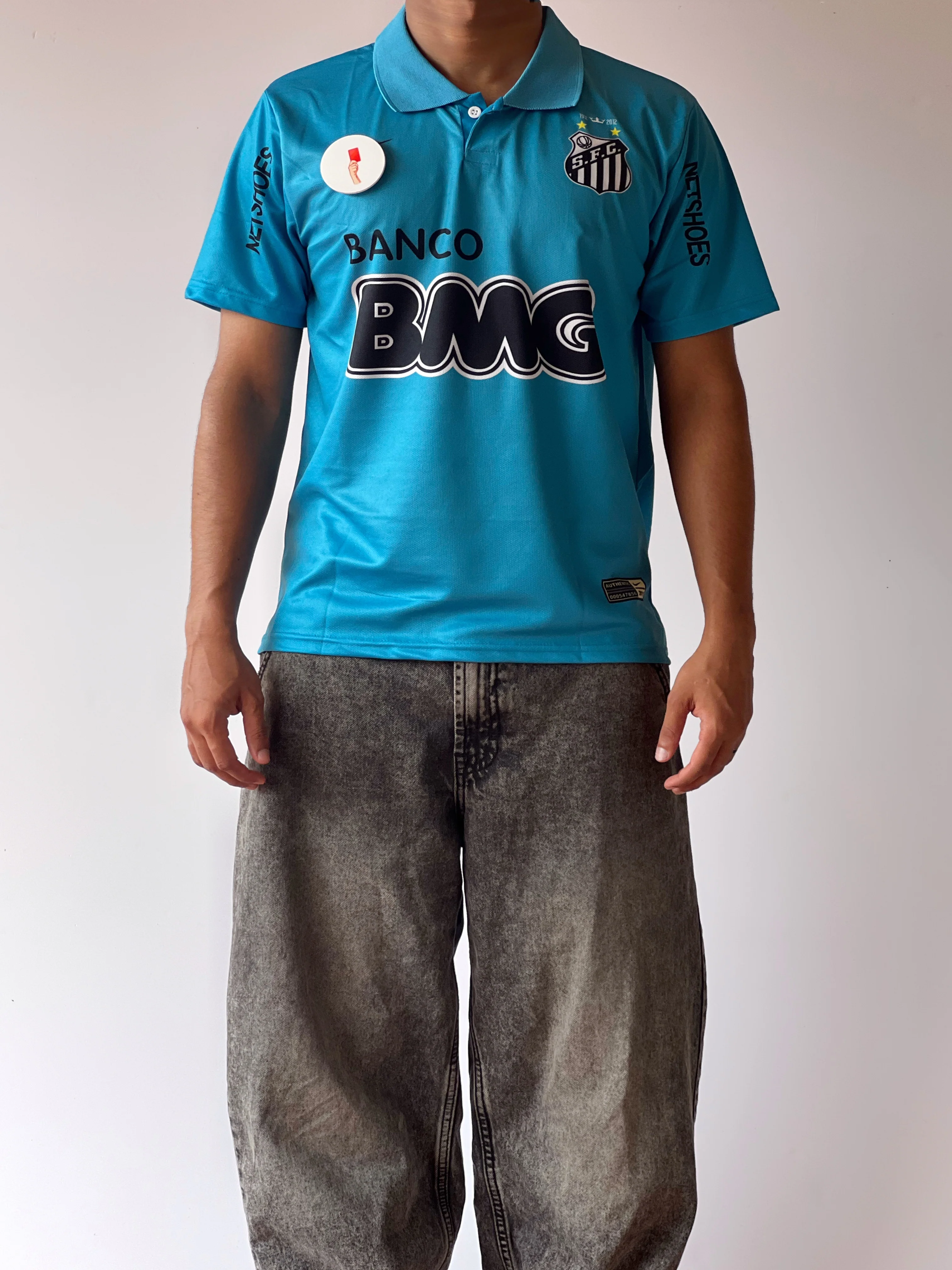 Santos FC Retro – Blue Away - Image 2
