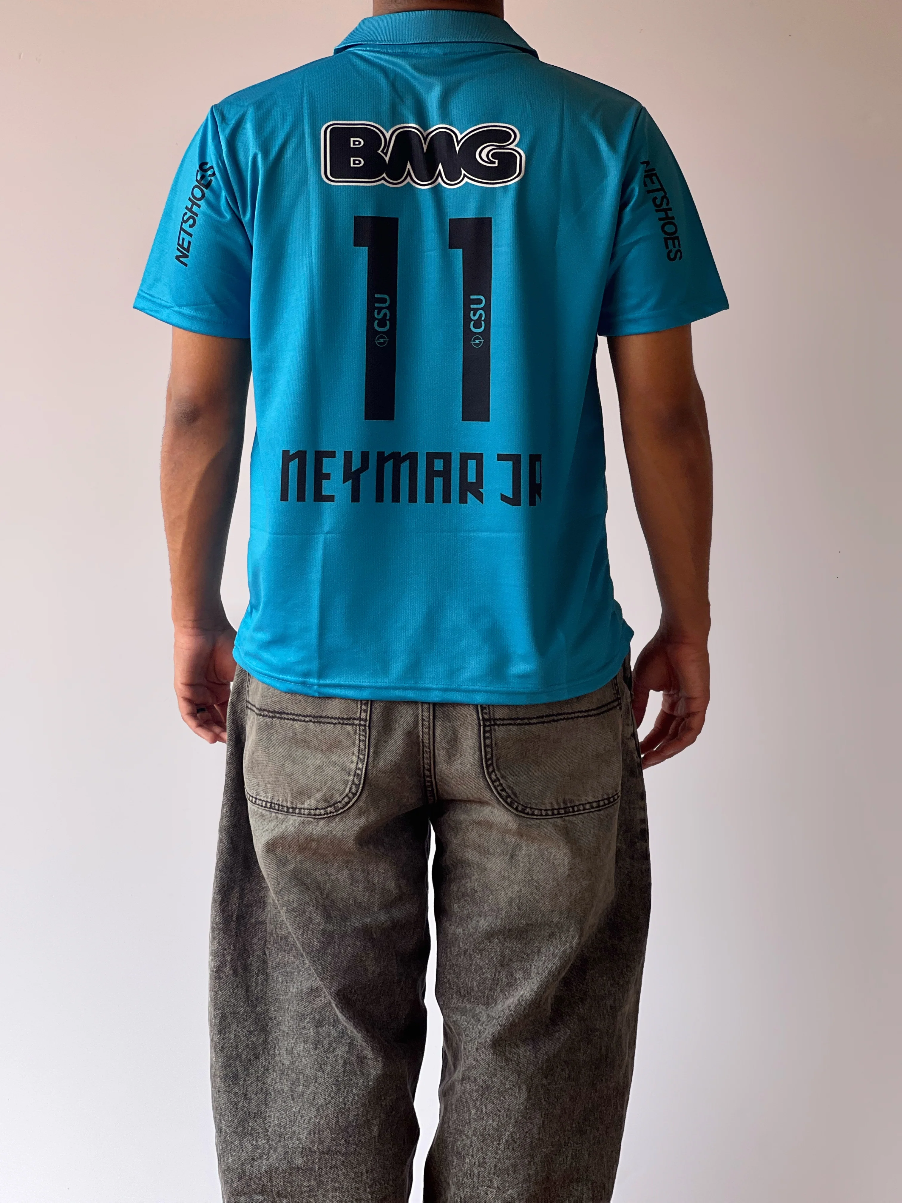 Santos FC Retro – Blue Away - Image 3