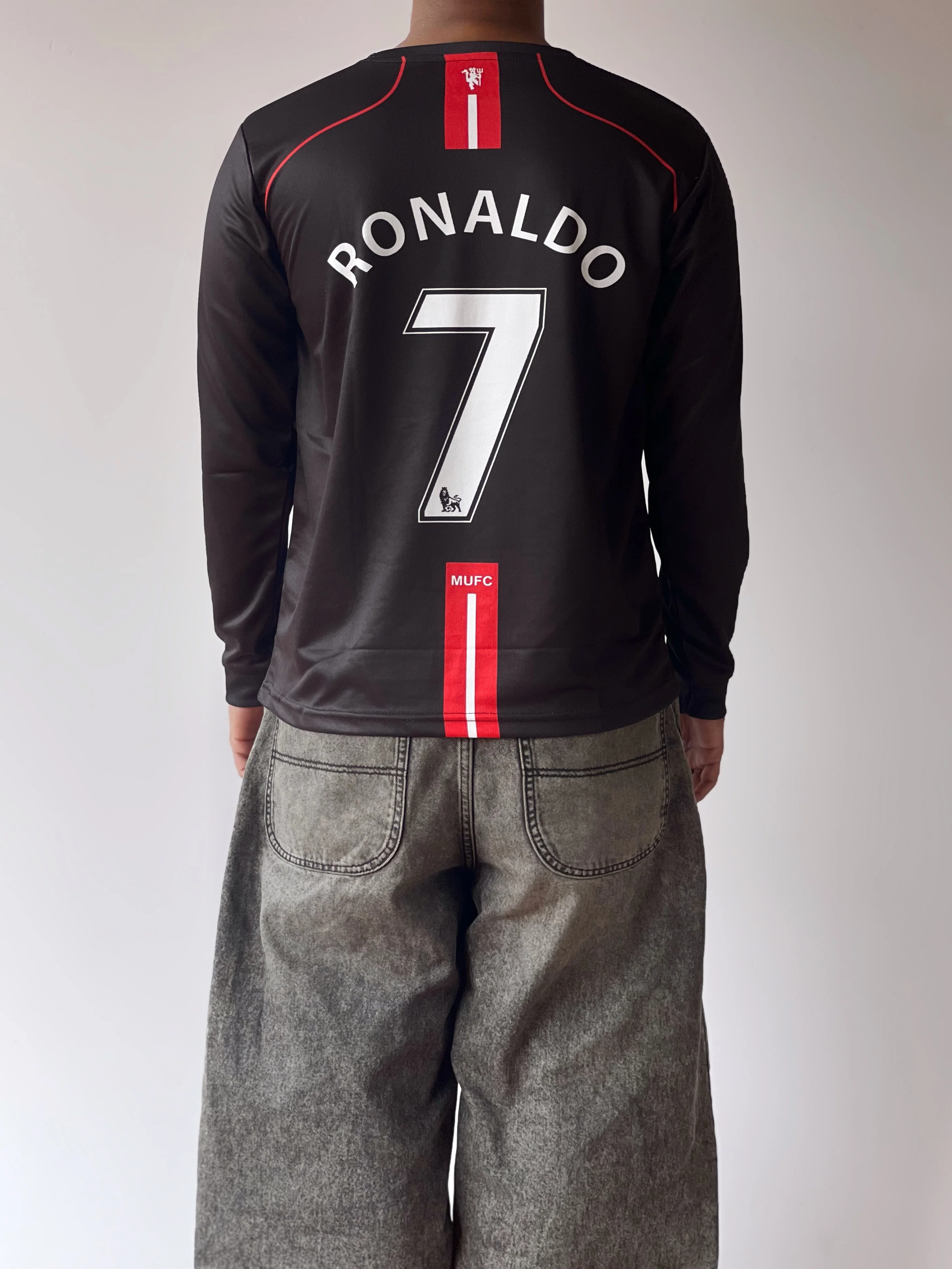 Manchester United AIG Black (Full Sleeve Embroidery) - Image 3